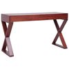 vidaXL Bureau d'ordinateur Marron 115x47x77 cm Bois d'acajou massif