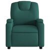 vidaXL Fauteuil de massage inclinable &eacute;lectrique Vert fonc&eacute; Tissu