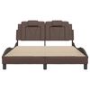 vidaXL Cadre de lit Viana sans matelas marron 140x190 cm similicuir