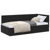 vidaXL Cadre de lit d'angle Noir 90 cm x 200 cm Velours