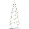 vidaXL Arbre de Noël en métal avec support Noir 180 cm Acier