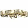 vidaXL Salon de jardin 7 pcs bois de pin impr&eacute;gn&eacute;