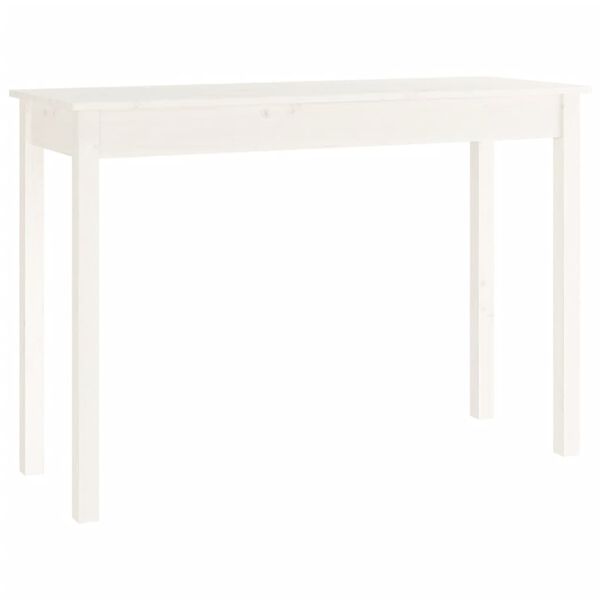 vidaXL Table console Blanc 110x40x75 cm Bois massif de pin