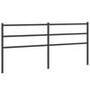 vidaXL T&ecirc;te de lit de remplacement m&eacute;tal noir 193 cm