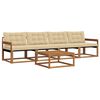 vidaXL Ensemble de canap&eacute;s d'ext&eacute;rieur 5 pcs Naturel et Beige