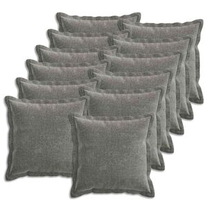 vidaXL Housse de coussin 12 pcs HOUTEN Gris fonc&eacute; 50 x 50 cm