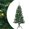 vidaXL Arbre de No&euml;l artificiel d'angle Vert 150 cm PVC et m&eacute;tal