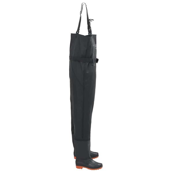 vidaXL Cuissardes avec bottes et ceinture noir taille 41