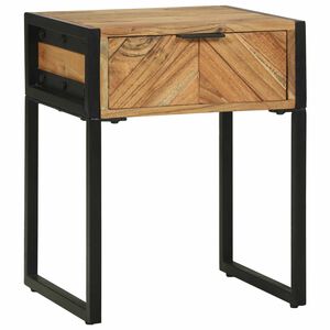 vidaXL Table de chevet Marron 40 x 35 x 50 cm Bois d'acacia massif
