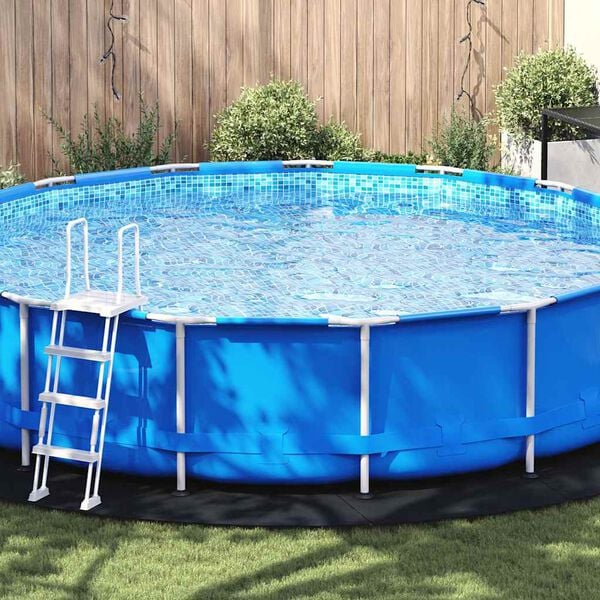 vidaXL Tapis de piscine Noir &Oslash; 550 cm Tissu non tiss&eacute;