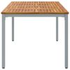 vidaXL Table de jardin Naturel et gris 200 x 90 x 75 cm