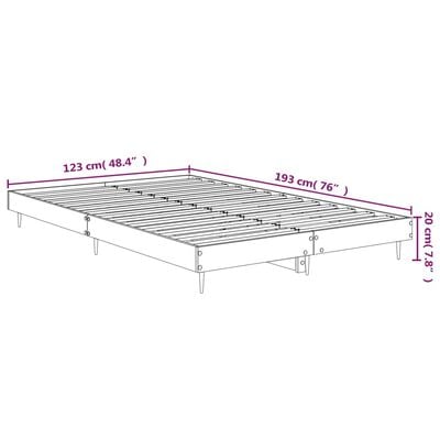 vidaXL Cadre de lit sans matelas blanc brillant 120x190 cm