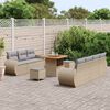 vidaXL Ensemble de canap&eacute; de jardin 10 pcs Beige et Gris clair