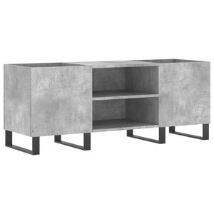 vidaXL Armoire &agrave; disques gris b&eacute;ton 121x38x48 cm bois d'ing&eacute;nierie