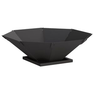 vidaXL Foyer de chemin&eacute;e Noir 50 x 50 x 15,5 cm Acier