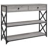 vidaXL Table console sonoma gris 100x28x75 cm bois d'ing&eacute;nierie