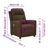 vidaXL Fauteuil de massage Marron Tissu