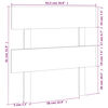 vidaXL Tête de lit Blanc 93,5x3x81 cm Bois massif de pin