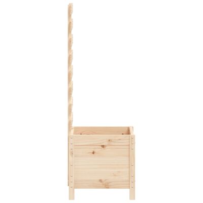 vidaXL Jardinière avec support 39x39,5x114 cm bois de pin massif