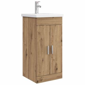 vidaXL Meuble de salle de bain avec &eacute;vier Ch&ecirc;ne artisanal