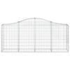 vidaXL Paniers à gabions arqués 6 pcs 200x30x80/100 cm Fer galvanisé