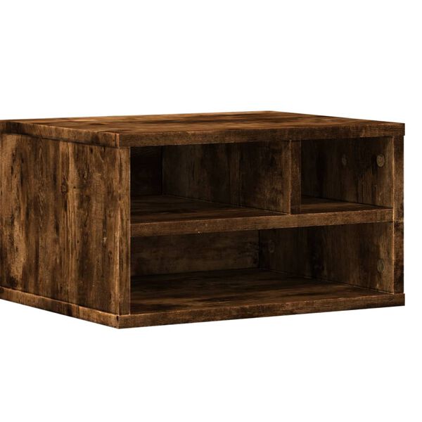 vidaXL Support d'imprimante chêne fumé 40x32x22,5 cm bois d'ingénierie