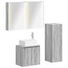 vidaXL Ensemble de mobilier de salle de bain 4 pc Sonoma gris