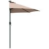 vidaXL Parasol de jardin Taupe 294 x 150 x 224 cm Polyester et Acier