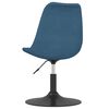 vidaXL Chaises pivotantes &agrave; manger lot de 6 Bleu Velours