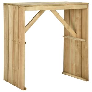 vidaXL Table de bar 100x60x110 cm Bois de pin impr&eacute;gn&eacute;
