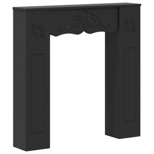 vidaXL Cadre de chemin&eacute;e Noir 102 x 20 x 102 cm Bois d'ing&eacute;nierie