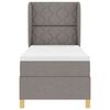 vidaXL Lit &agrave; ressorts avec matelas gris fonc&eacute; 90x190 cm Taupe