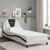 vidaXL Cadre de lit Viana avec LED sans matelas blanc et noir 80x200 cm