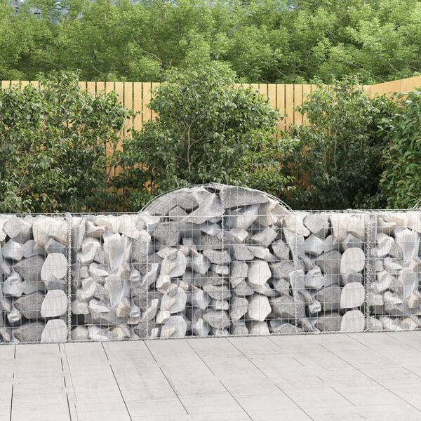 vidaXL Paniers &agrave; gabions arqu&eacute;s 20 pcs 200x50x80/100 cm Fer galvanis&eacute;