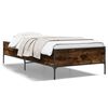 vidaXL Cadre de lit sans matelas ch&ecirc;ne fum&eacute; 75x190 cm