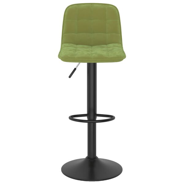 vidaXL Tabourets de bar lot de 2 vert clair velours