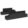vidaXL Ensemble de Canap&eacute;s avec coussin 8 pcs Noir polyrotin