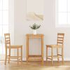 VidaXL Tabourets de bar 2 pcs naturel bois massif d'h&eacute;v&eacute;a