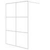 vidaXL Paroi de douche Blanc 140x195 cm Verre ESG transparent