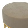vidaXL Tabouret rond Gris foncé Velours