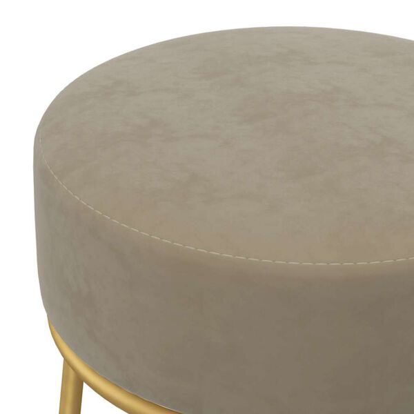 vidaXL Tabouret rond Gris foncé Velours