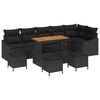 vidaXL Ensemble de canap&eacute; de jardin 10 pc 8-Nombre de places Noir