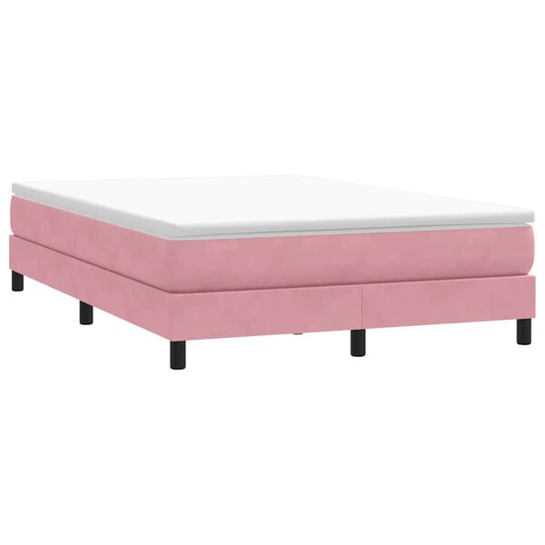 vidaXL Sommier &agrave; lattes de lit sans matelas rose 160x220 cm velours