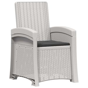 vidaXL Chaise de jardin inclinable imitant le rotin PP