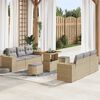 vidaXL Ensemble de canap&eacute; de jardin 9 pcs Beige et Gris clair