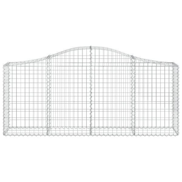 vidaXL Paniers &agrave; gabions arqu&eacute;s 25 pcs 200x30x80/100 cm Fer galvanis&eacute;