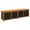 vidaXL Bo&icirc;te de Rangement de Jardin 185 L Bois d'Acacia Massif Noir