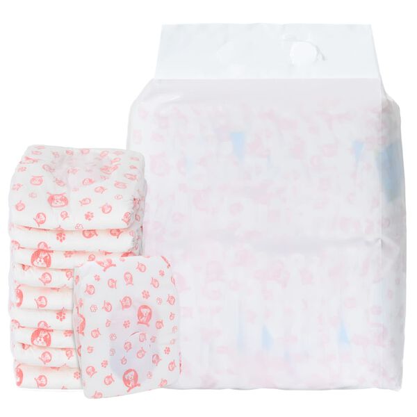 vidaXL Couche jetable pour chienne 50 pcs Blanc M