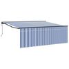 vidaXL Auvent r&eacute;tractable Bleu et Blanc 400 &times; 300 cm