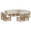 vidaXL Ensemble de canap&eacute;s d'ext&eacute;rieur Naturel Polyester